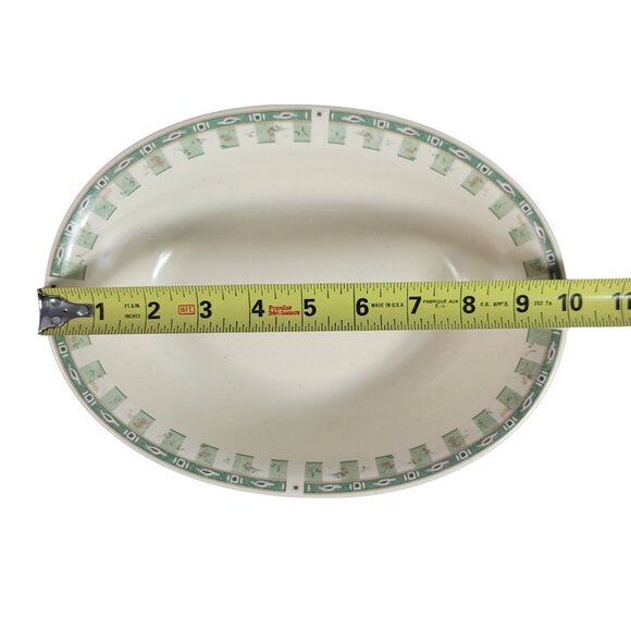 Pfaltzgraff Naturewood Oval Serving Bowl Vegetables Stoneware 10"x7" Vintage USA - Picture 10 of 12